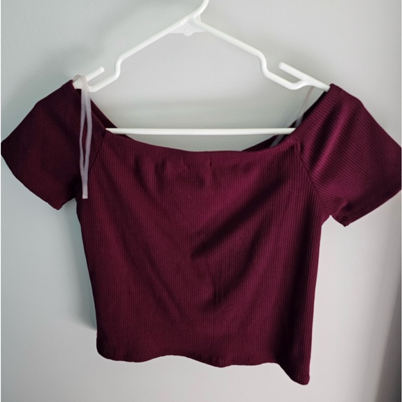 T-shirt Bardot côtelé - Picture 4 of 5